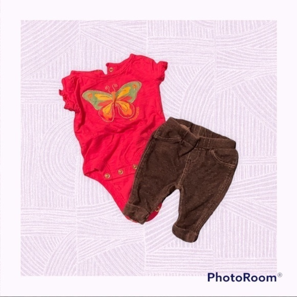 Pink butterfly and leggings 068